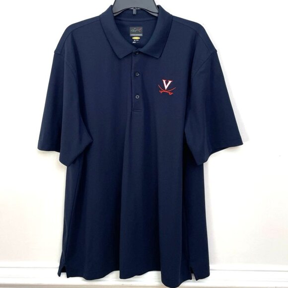 UVA Greg Norman Polo Shirt Men's XXL Navy Blue University of Virginia Cavaliers - Picture 1 of 6